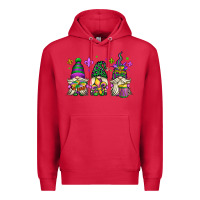 Cardinal mardi gras gnomes Premium Hoodie - OliviaCreatesArt