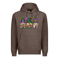 Coffee mardi gras gnomes Premium Hoodie - OliviaCreatesArt