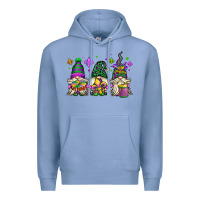 Colony Blue mardi gras gnomes Premium Hoodie - OliviaCreatesArt