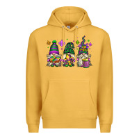 Mustard mardi gras gnomes Premium Hoodie - OliviaCreatesArt