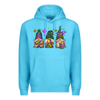 Ocean Blue mardi gras gnomes Premium Hoodie - OliviaCreatesArt