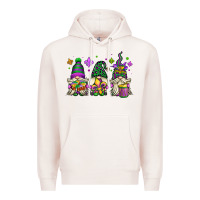 Pale Pink mardi gras gnomes Premium Hoodie - OliviaCreatesArt