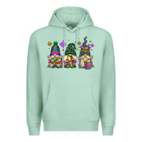 Seafoam mardi gras gnomes Premium Hoodie - OliviaCreatesArt