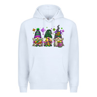 White mardi gras gnomes Premium Hoodie - OliviaCreatesArt