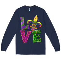 Navy mardi gras love Long Sleeve Tee - RanaPortraitStore