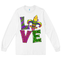 White mardi gras love Long Sleeve Tee - RanaPortraitStore