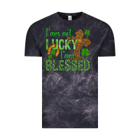Cloud Black I Am Not Lucky I Am Blessed St. Patricks Vintage Tee - BundleAndBundleShop