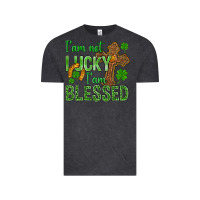 Vintage Black I Am Not Lucky I Am Blessed St. Patricks Vintage Tee - BundleAndBundleShop