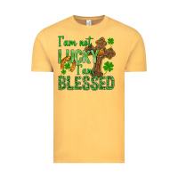 Vintage Mustard I Am Not Lucky I Am Blessed St. Patricks Vintage Tee - BundleAndBundleShop