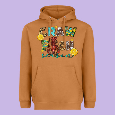 Crawfish Season Heavyweight Hoodie Designed By Fadigitalartstudio