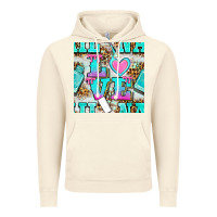Vintage Artic love nail and polish with leopard seamless pattern bbs Vintage Hoodie - BundleAndBundleShop