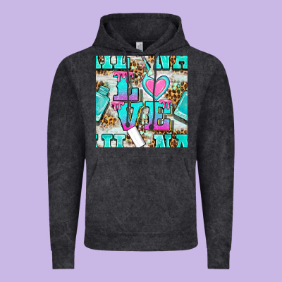 Love Nail And Polish With Leopard Seamless Pattern Bbs Vintage Hoodie Designed By Bundleandbundleshop