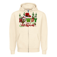 Sandshell howdy christmas cowboy hat Zipper Hoodie - CowGirlArtShop