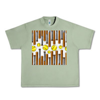 Oil Green softball bat seamless pattern Urban Heavy Tee - BundleAndBundleShop