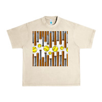 Sandshell softball bat seamless pattern Urban Heavy Tee - BundleAndBundleShop