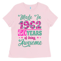 Bubblegum Pink made in 1962, 60 years of being awesome Ladies Tee - Jasminsmagicworld