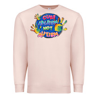 Pale Pink Cure ableism not Autism Premium Sweatshirt - FaDigitalArtStudio