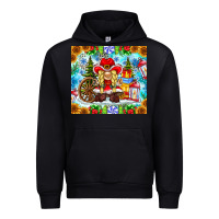 Black Christmas cowboy gnome Urban Hoodie - CowhideDigitalArt