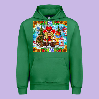 Christmas Cowboy Gnome Urban Hoodie Designed By Cowhidedigitalart