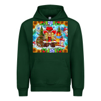 Forest Green Christmas cowboy gnome Urban Hoodie - CowhideDigitalArt