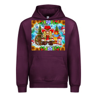 Mauve Wine Christmas cowboy gnome Urban Hoodie - CowhideDigitalArt