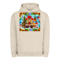 Pigment French Oak Christmas cowboy gnome Urban Hoodie - CowhideDigitalArt