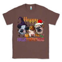 Chestnut Happy Hallothanksmas Cows Classic Tee - BundleAndBundleShop