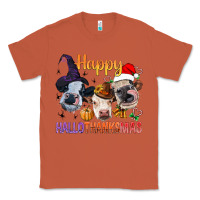 Copper Happy Hallothanksmas Cows Classic Tee - BundleAndBundleShop
