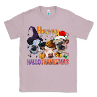 Lilac Happy Hallothanksmas Cows Classic Tee - BundleAndBundleShop