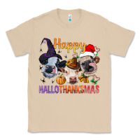 Mushroom Happy Hallothanksmas Cows Classic Tee - BundleAndBundleShop