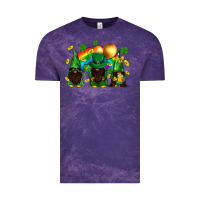 Cloud Purple St. Patrick's afro gnomies with rainbow Vintage Tee - BundleAndBundleShop