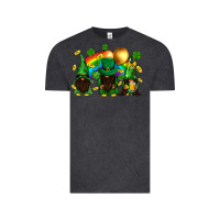 Vintage Black St. Patrick's afro gnomies with rainbow Vintage Tee - BundleAndBundleShop