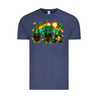 Vintage Denim St. Patrick's afro gnomies with rainbow Vintage Tee - BundleAndBundleShop