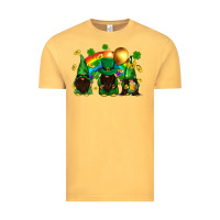 Vintage Mustard St. Patrick's afro gnomies with rainbow Vintage Tee - BundleAndBundleShop