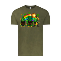 Vintage Olive St. Patrick's afro gnomies with rainbow Vintage Tee - BundleAndBundleShop