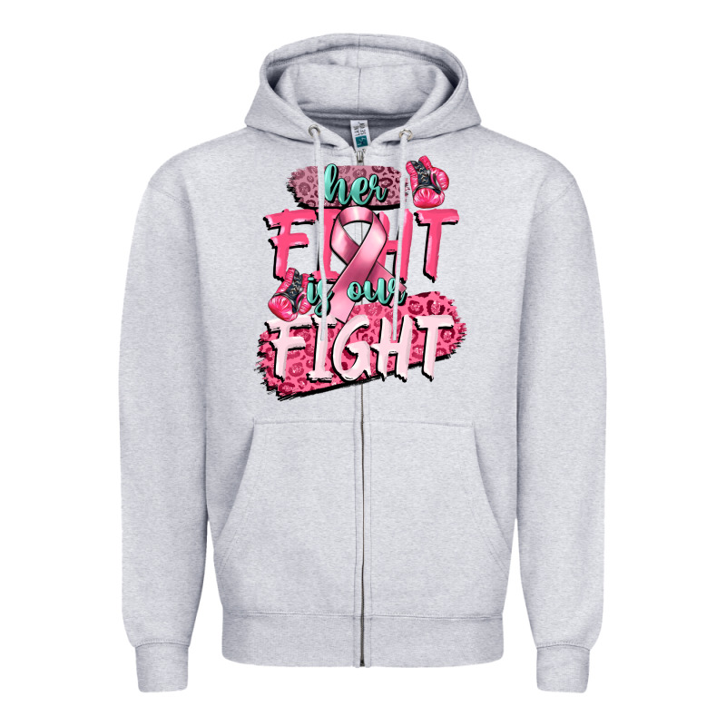 Her Fight Is Our Fight Zipper Hoodie by CowGirlArtShop | Teevron