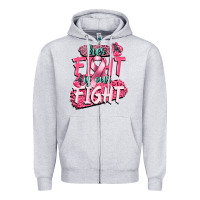 Heather Grey her fight is our fight Zipper Hoodie - CowGirlArtShop