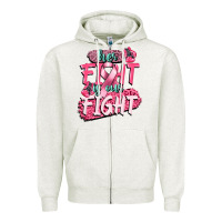Oatmeal Heather her fight is our fight Zipper Hoodie - CowGirlArtShop