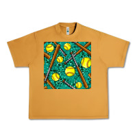 Peanut Butter softball bat with leopard and glitter seamless pattern Urban Heavy Tee - BundleAndBundleShop