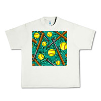 Pistachio softball bat with leopard and glitter seamless pattern Urban Heavy Tee - BundleAndBundleShop