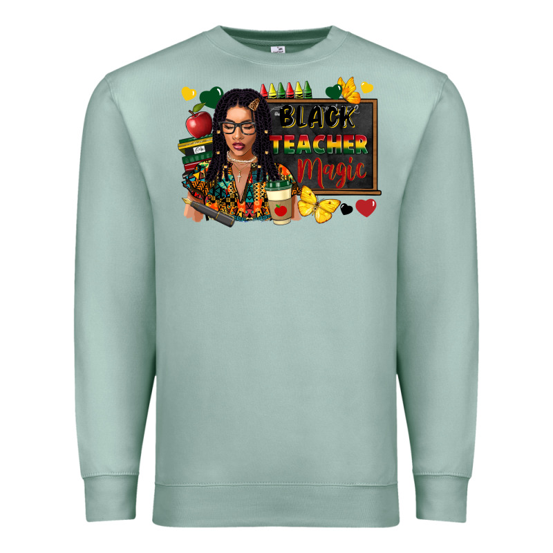 Juneteenth Black Teacher Magic Premium Sweatshirt by FaDigitalArtStudio | Teevron