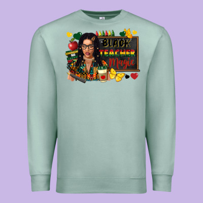 Juneteenth Black Teacher Magic Premium Sweatshirt Designed By Fadigitalartstudio