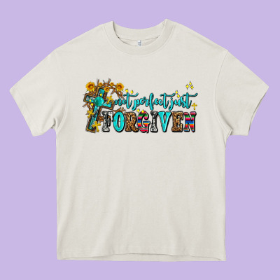 Not Perfect Just Forgıven Heavy Core Tee Designed By Adodesignshop