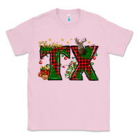 Bubblegum Pink Christmas Texas With Deer Classic Tee - BundleAndBundleShop