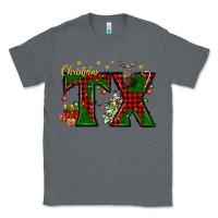 Charcoal Heather Christmas Texas With Deer Classic Tee - BundleAndBundleShop