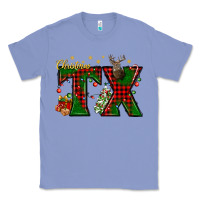Colony Blue Christmas Texas With Deer Classic Tee - BundleAndBundleShop