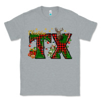 Heather Grey Christmas Texas With Deer Classic Tee - BundleAndBundleShop