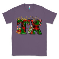 Lavender Christmas Texas With Deer Classic Tee - BundleAndBundleShop