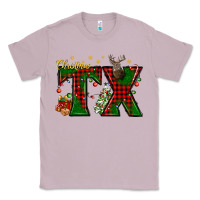 Lilac Christmas Texas With Deer Classic Tee - BundleAndBundleShop
