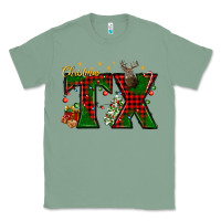 Sage Christmas Texas With Deer Classic Tee - BundleAndBundleShop